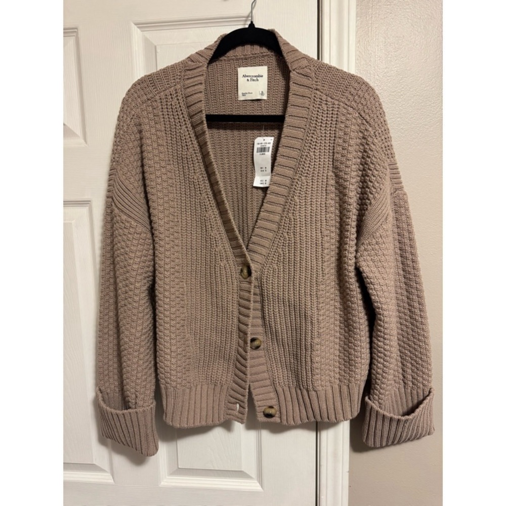 Abercrombie Cotton-Blend Seed Stitch Cardigan